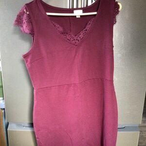 Burgundy dress